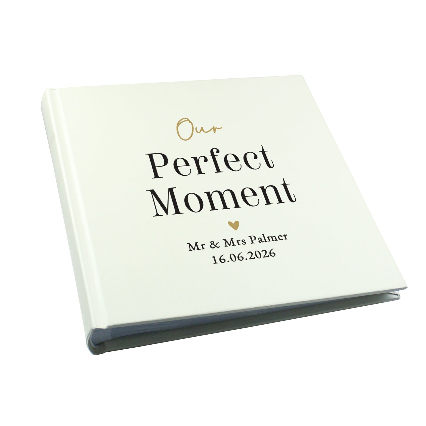 Personalised Black & Gold Free Text Square Album