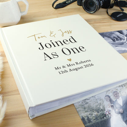 Personalised Black & Gold Free Text Traditional Album