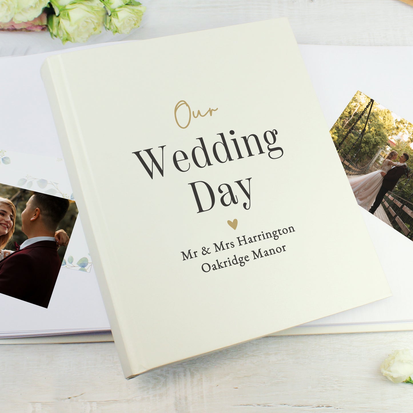 Personalised Black & Gold Free Text Traditional Album
