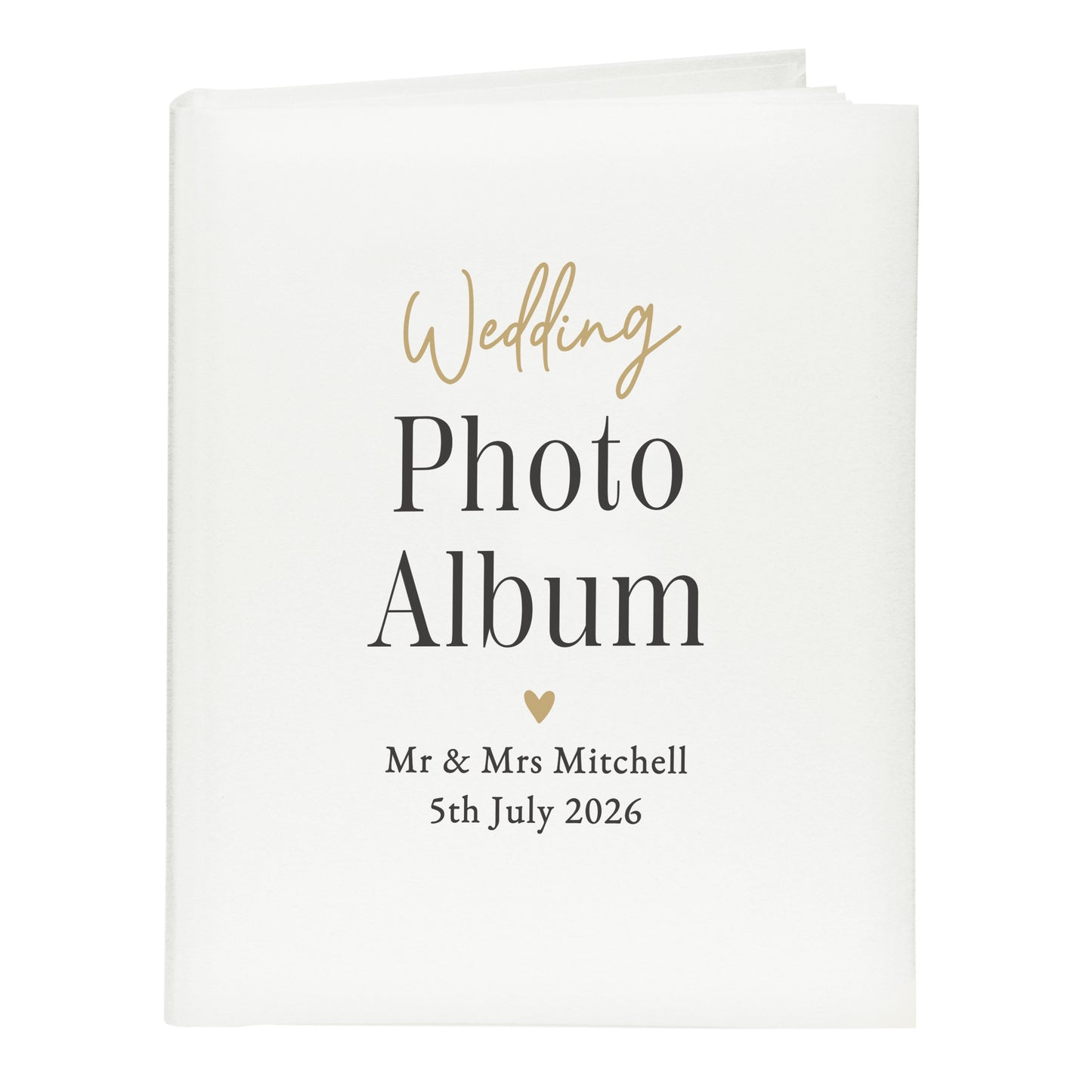 Personalised Black & Gold Free Text Traditional Album