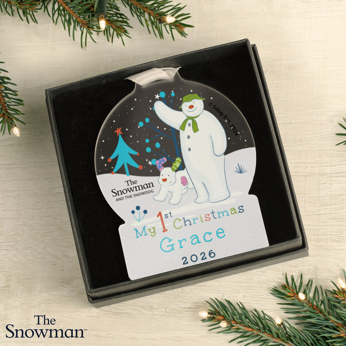 Personalised The Snowman My 1st Christmas Decoration