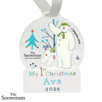 Personalised The Snowman My 1st Christmas Decoration