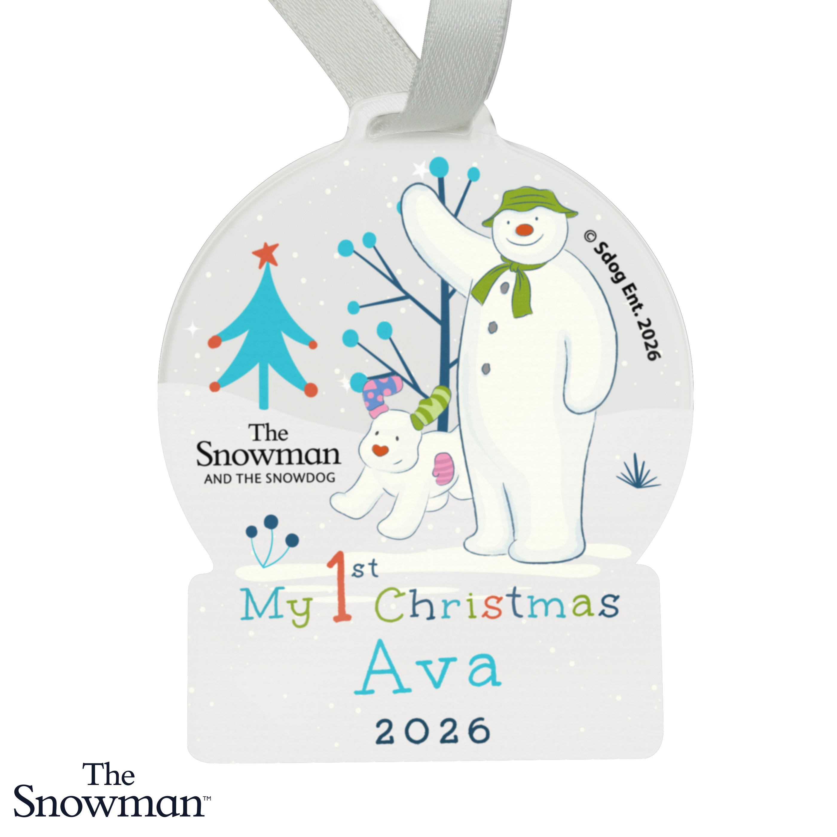 Personalised The Snowman My 1st Christmas Decoration