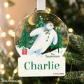 Personalised The Snowman Christmas Wishes Acrylic Decoration