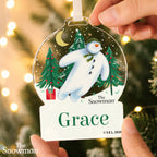 Personalised The Snowman Christmas Wishes Acrylic Decoration