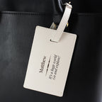 Personalised Classic Cream Leather Luggage Tag