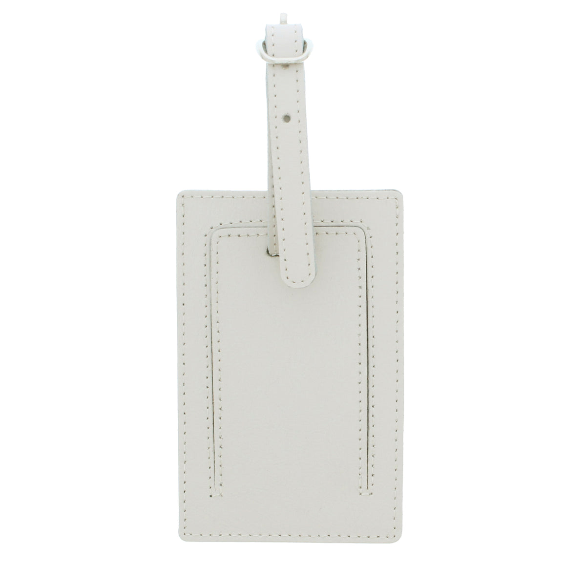 Personalised Classic Initials Cream Leather Luggage Tag