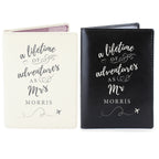 Personalised Lifetime of Adventures Couples Leather Passports