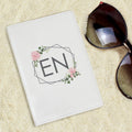 Personalised Floral Cream Leather Passport Holder