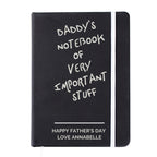 Personalised Free Text Black Hardback Notebook