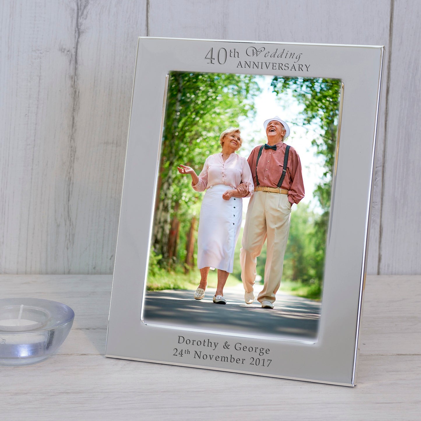 Wedding Anniversary Silver Plated Picture Frame