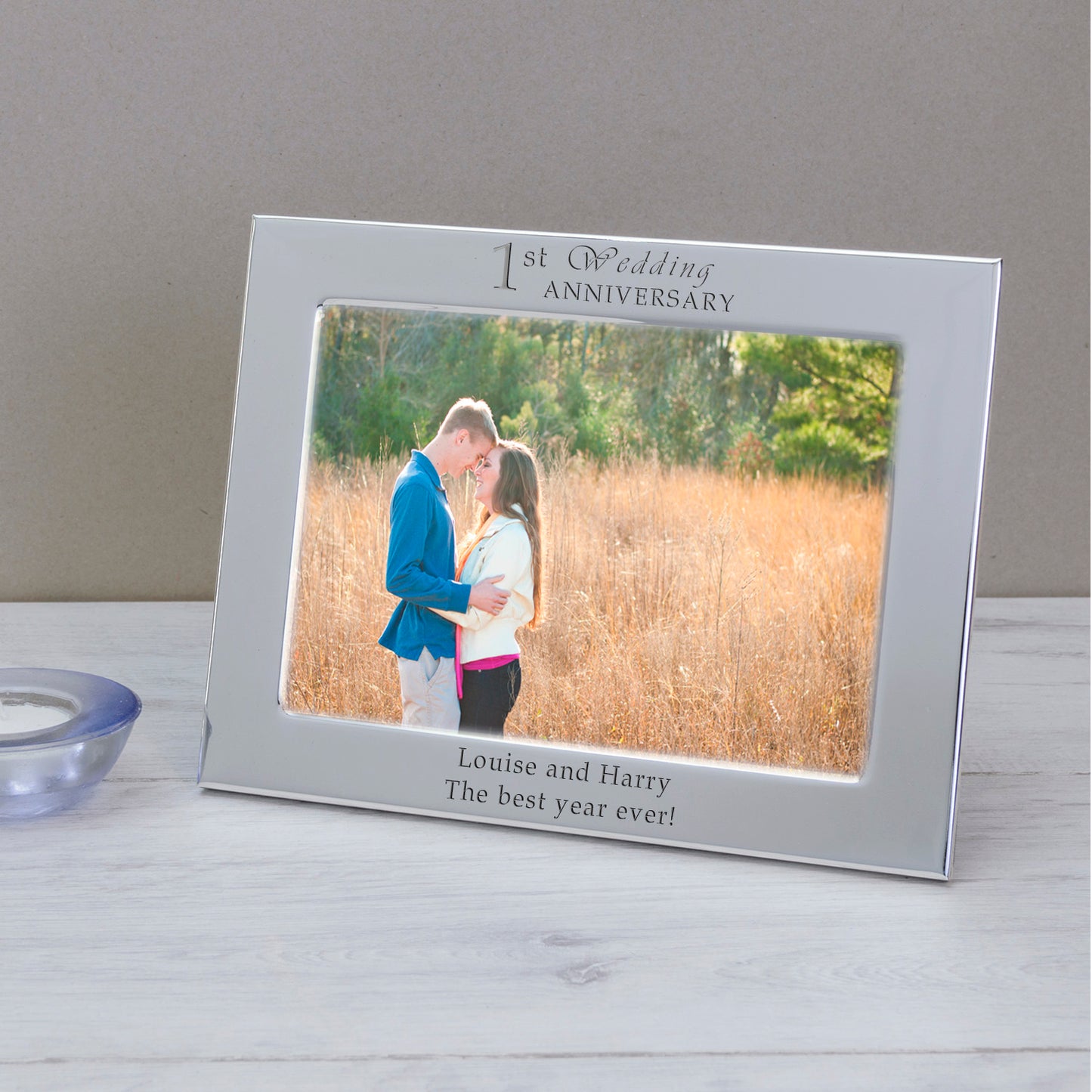 Wedding Anniversary Silver Plated Picture Frame