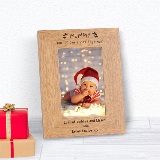 Mummy Our 1st Christmas Together Wood Picture Frame