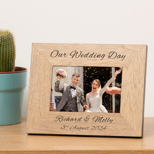 Our Wedding Day Wood Picture Frame