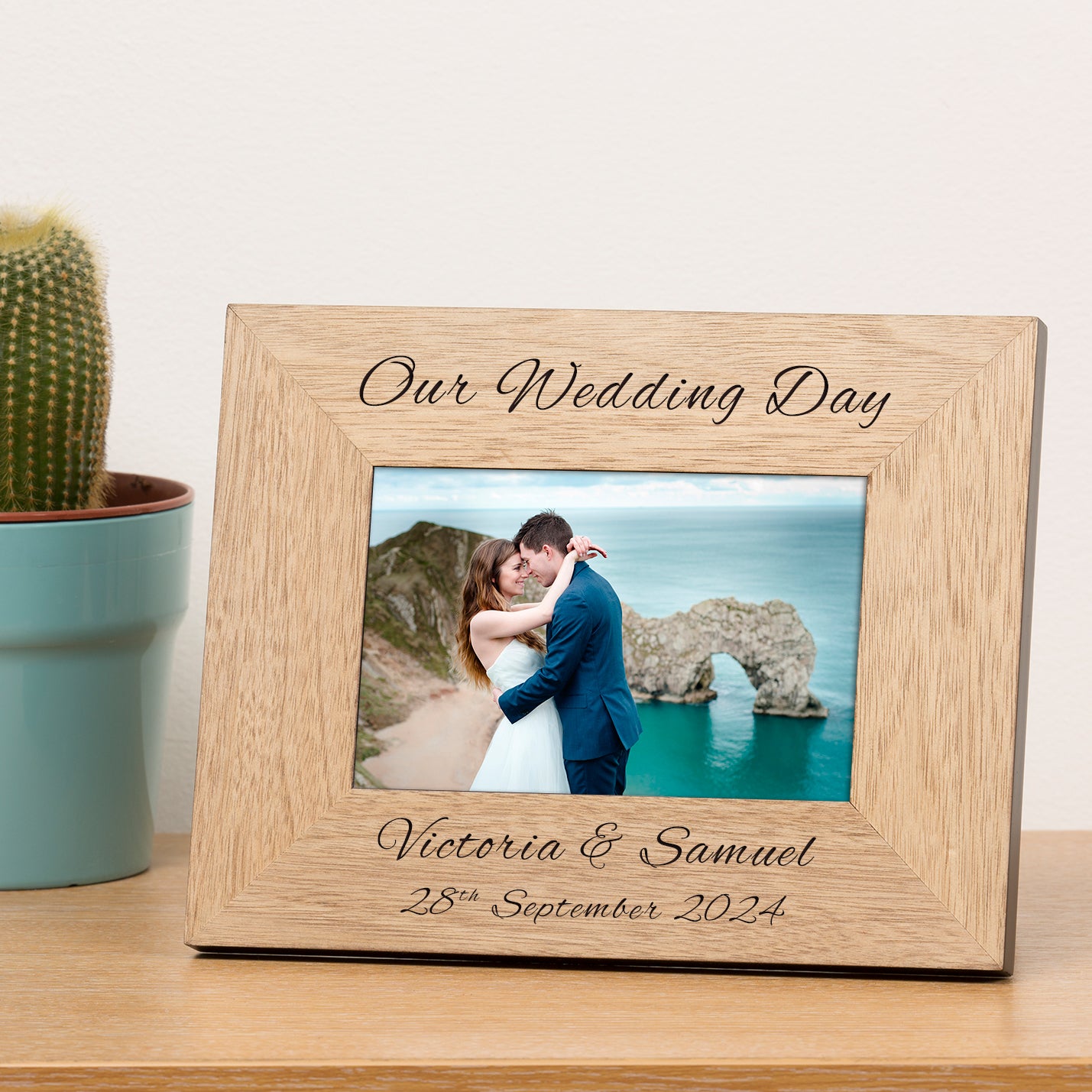 Our Wedding Day Wood Picture Frame