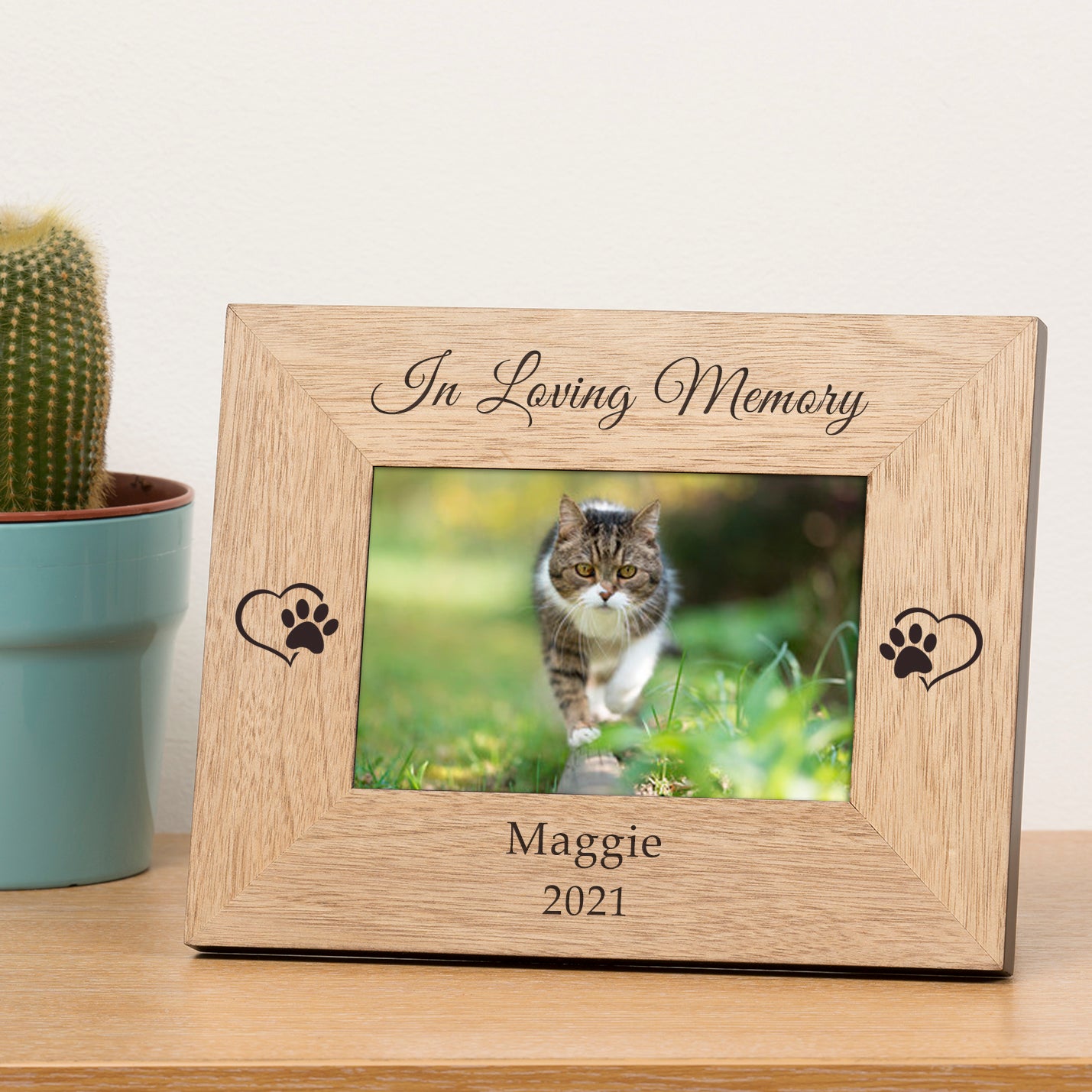 In Loving Memory Pet Memorial Wooden Picture Frame