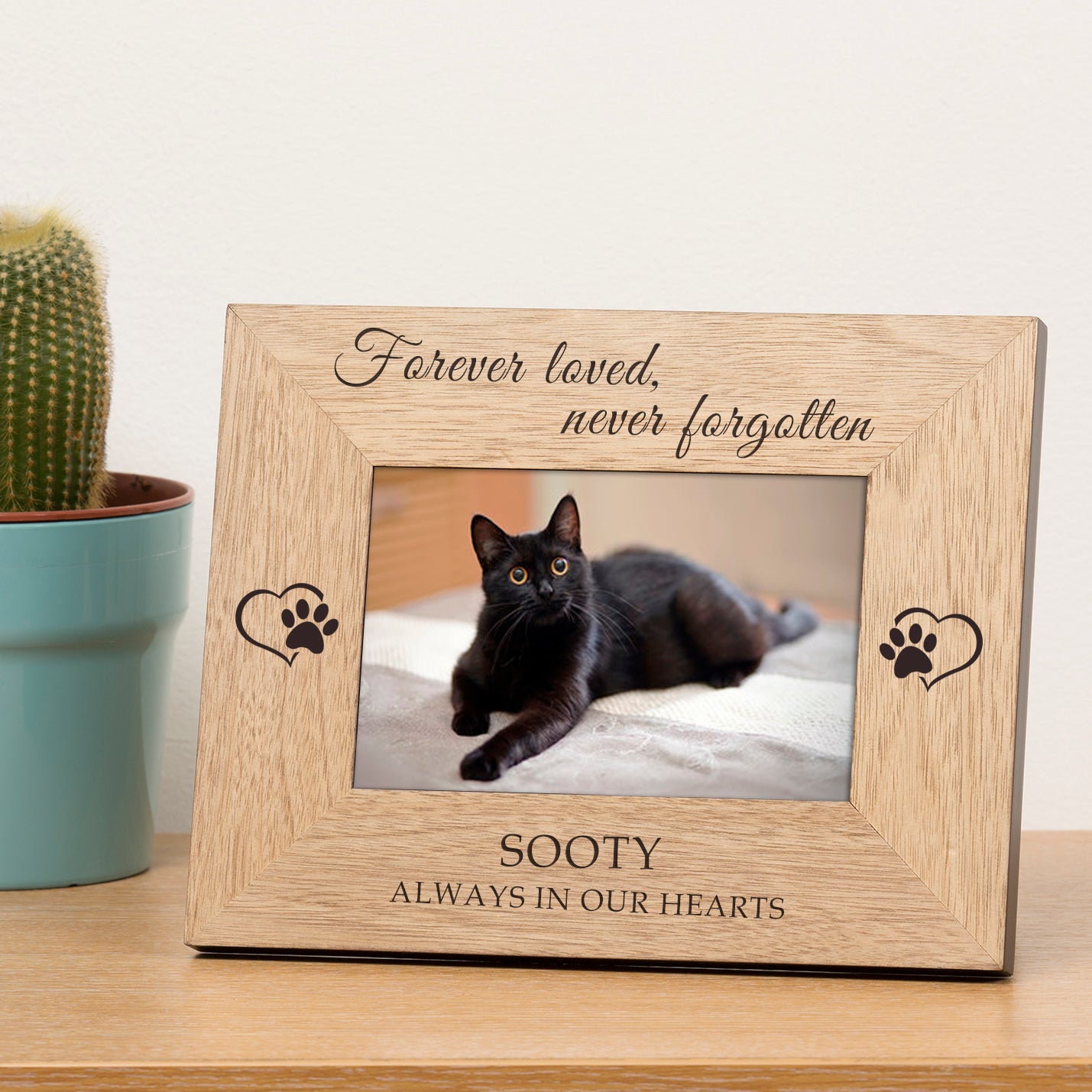 Always in Our Hearts Pet Memorial Wooden Picture Frame