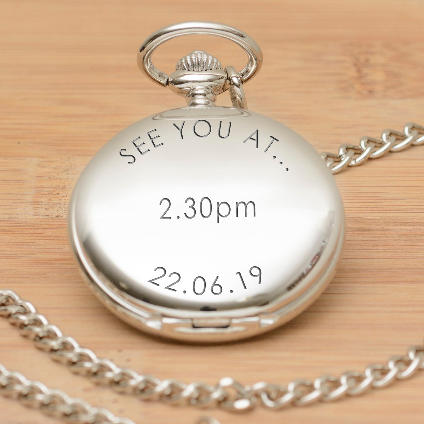 See You At Pocket Watch - Silver Finish