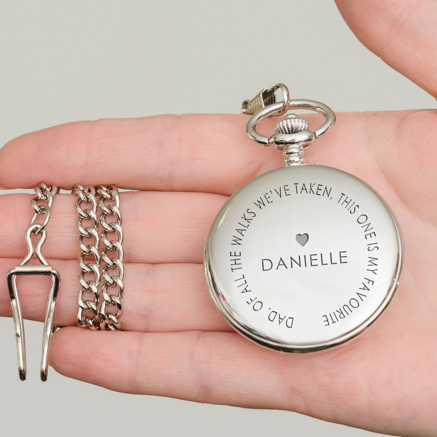 Dad, Of All The Walks Pocket Watch - Silver Finish
