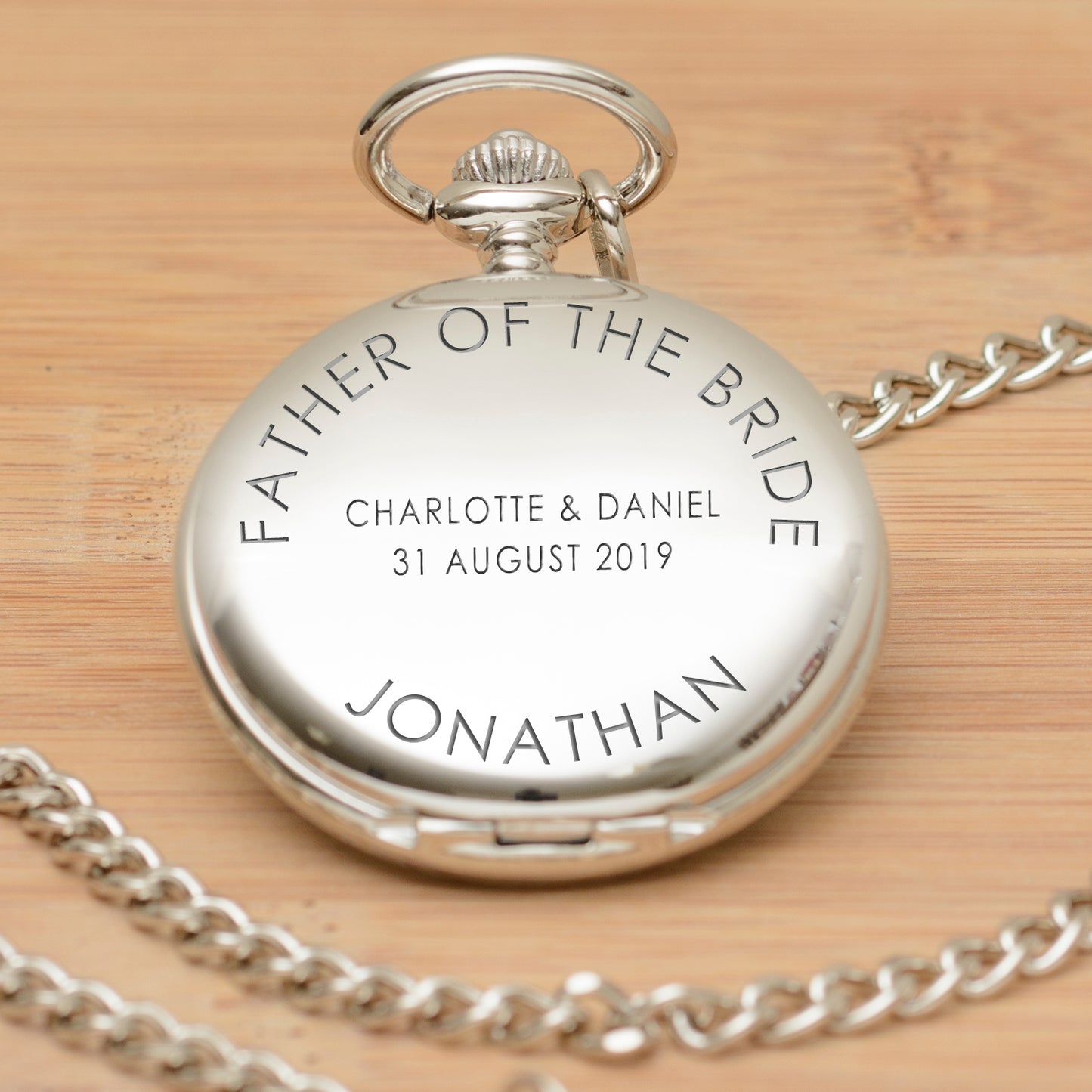 Wedding Party Pocket Watch - Silver Finish