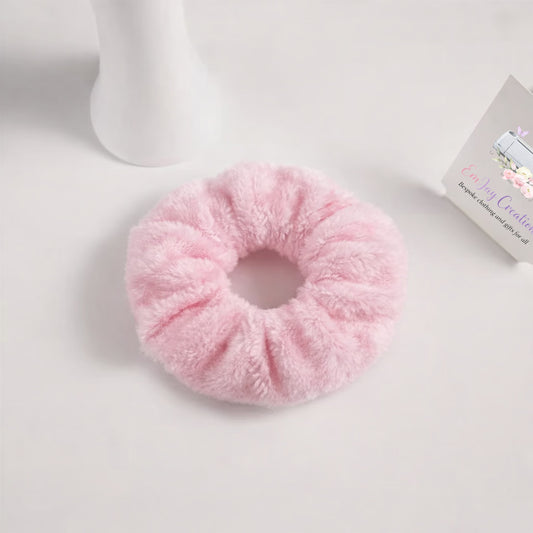 Plush hair scrunchie - baby pink