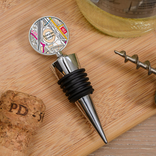 Favourite Place Bottle Stopper – Personalised Football Stadium Map gift