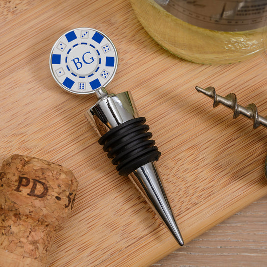 Personalised Poker Chip Bottle Stopper – Custom Initials