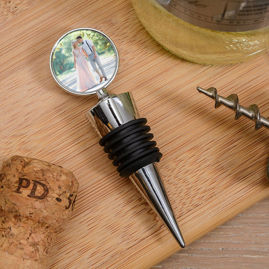 Personalised Photo Bottle Stopper – Custom Image Wine Gift