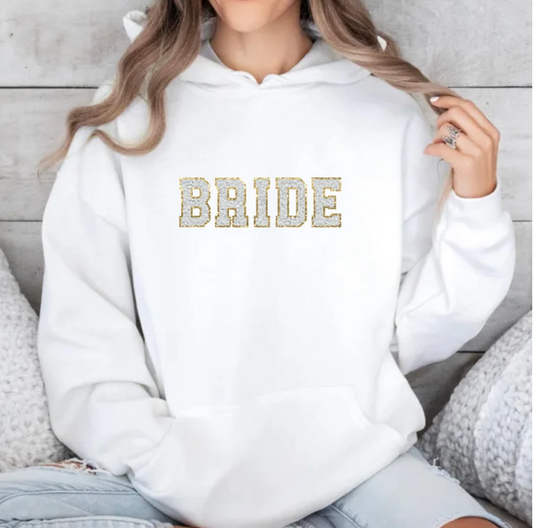 Ladies white Bride hoodie