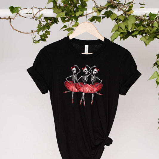 Girl's Halloween Ballerina spooky dancer t-shirt, Halloween ballet dancer