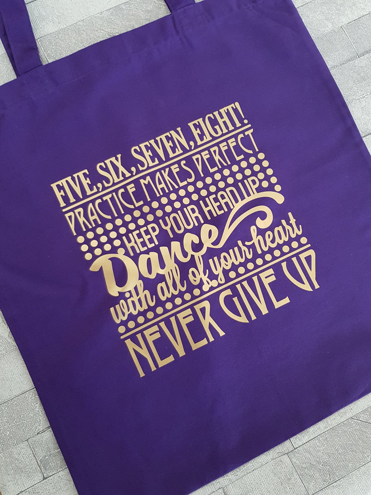 personalised Dancer Cotton Tote Bag: Dance Gift, Stocking Filler