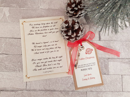 personalised Santa Magic Key: Christmas Eve No Chimney Key