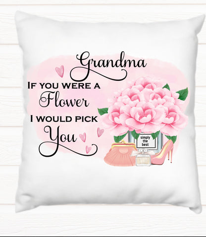Mum cushion, Mum, if you were a flower cushion, Aunt, Gran, Daughter, editable relation