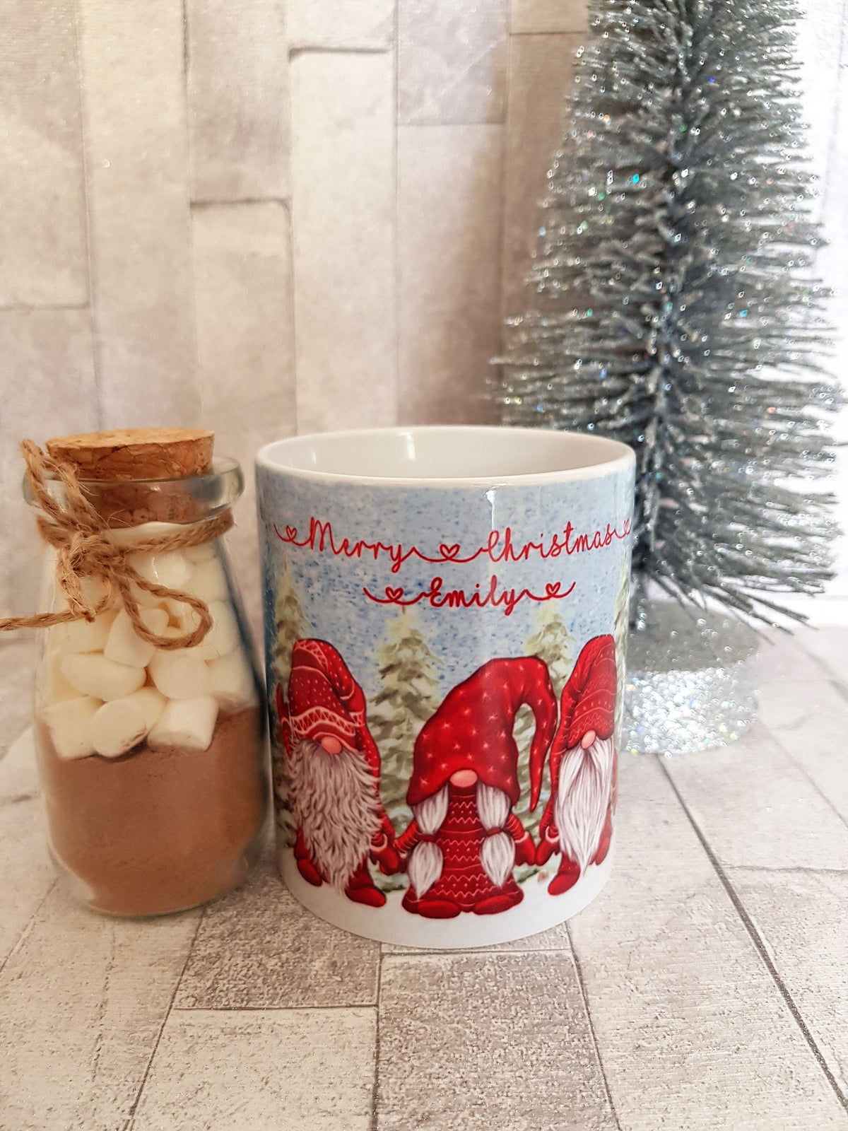 personalised Christmas Gnome Mug: Scandi Nordic Gonk Mug