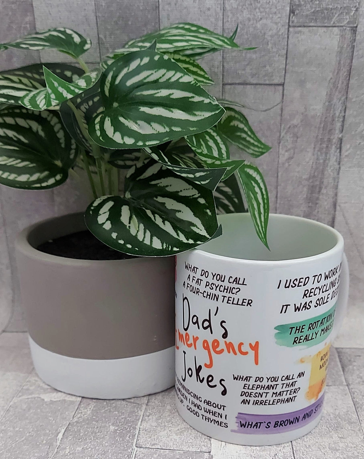 Personalised mug, Emergency Dad Jokes mug, funny mug, humorous mug, Dad jokes, Father's Day gift, Dad gift, gift for a man