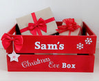 Red Christmas Eve Crate: Personalised Family Keepsake Box