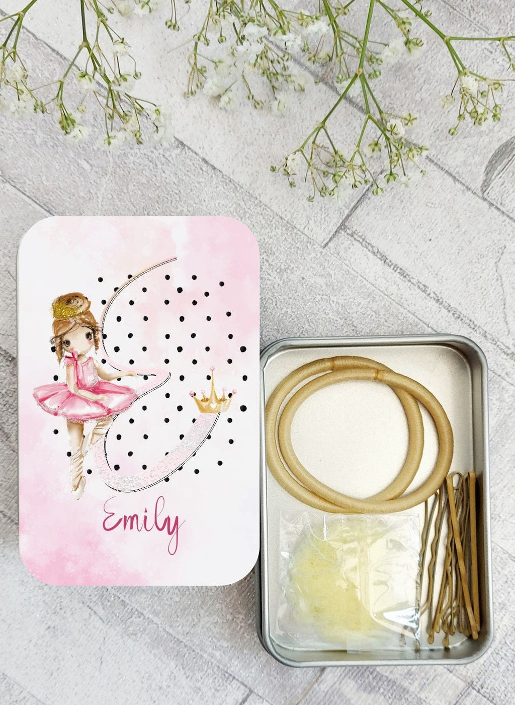 Personalised Ballerina Hair Bun Kit, Dance Hair Accessories, ballet dance gift idea, gifts for dancers, dance stocking fillers