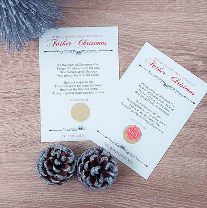 Father Christmas/Santa's Nice List scratchcard
