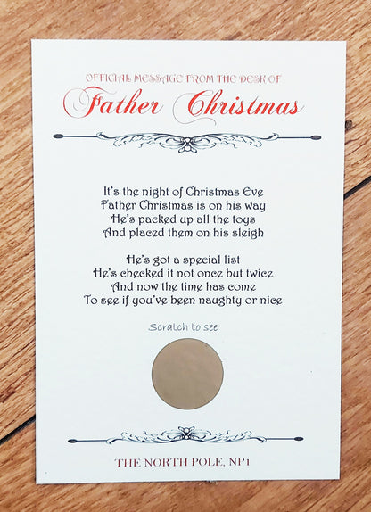 Father Christmas/Santa's Nice List scratchcard