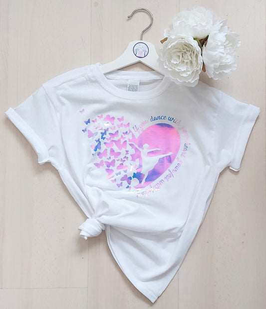 Ballerina T-Shirt: Color-Changing Vinyl Dance with Your Heart Tee