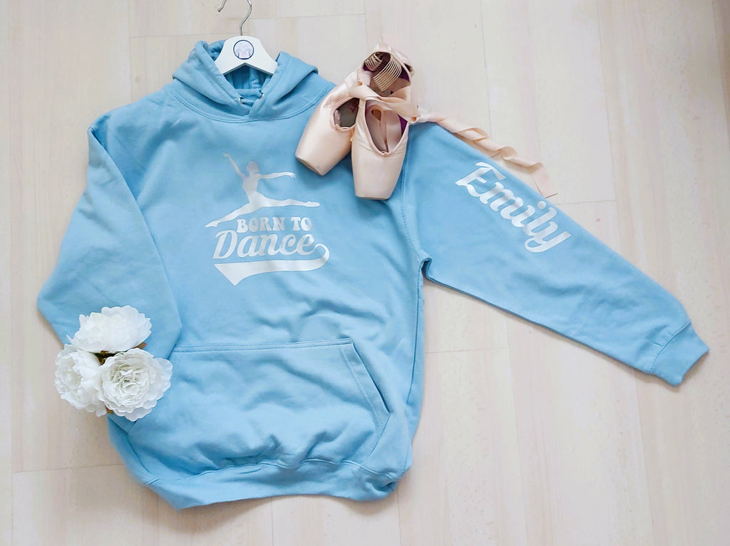 personalised 'Born to Dance' Hoodie: Ballet Dancer Gift