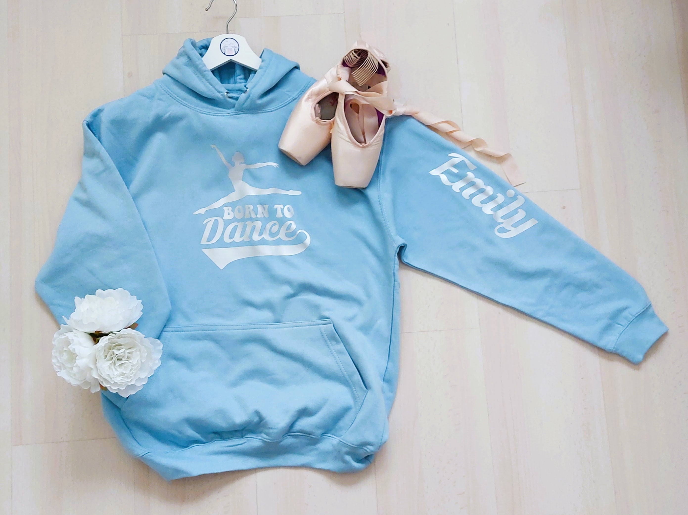personalised 'Born to Dance' Hoodie: Ballet Dancer Gift
