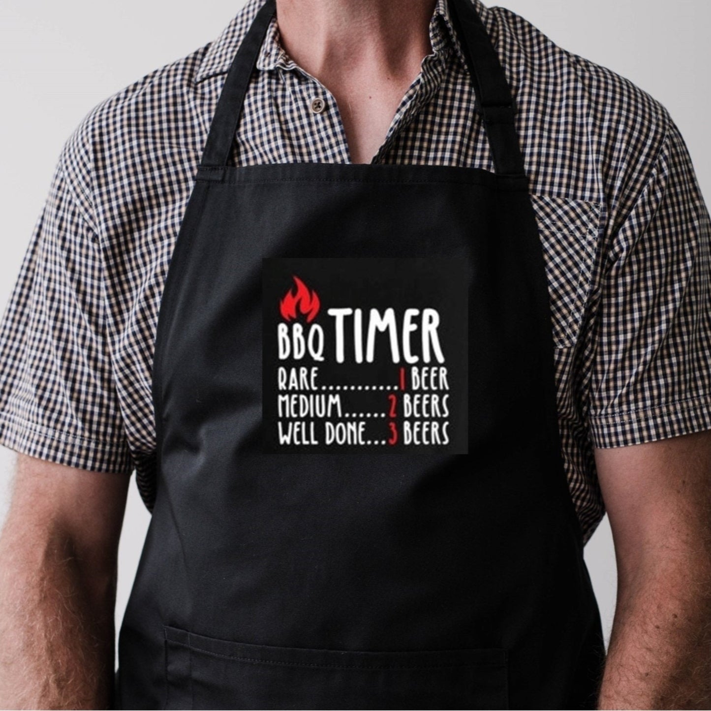 Men's Funny BBQ timer apron