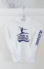 Personalised White and Purple 'Born to Dance' Hoodie: Ballet Dancer Gift