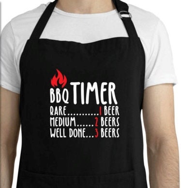 Men's Funny BBQ timer apron