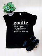 Personalised Goalie Definition T-shirt, Football Goalie Gift, Custom Football Goalkeeper Tee, Sports Fan Gift, gift for goalkeeper