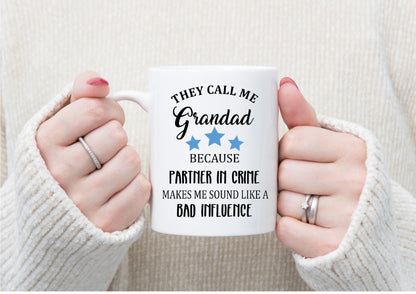 personalised Grandad Mug: Partner in Crime Gift