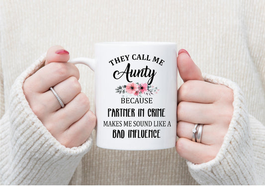Funny Aunty Mug: Partner in Crime Gift