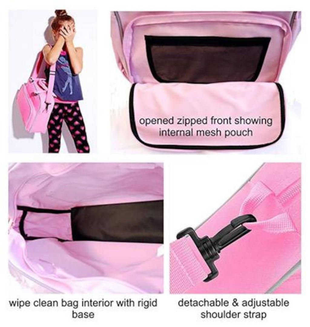 Personalised Ballerina Dance Bag, Custom Ballet Bag with Name, Kids Dance Holdall - choice of 4 colours