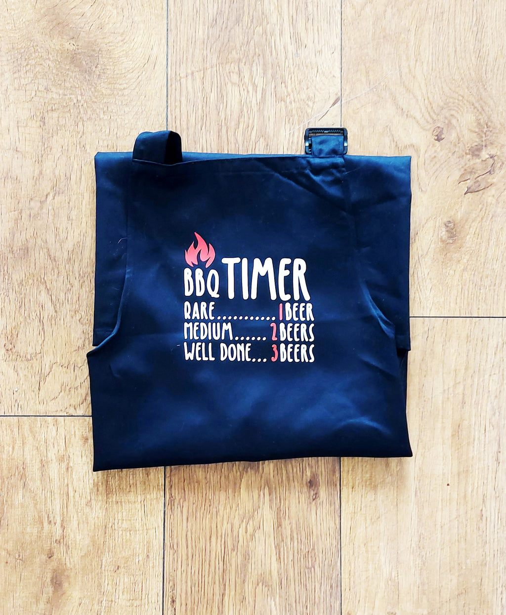 Men's Funny BBQ Timer Apron: Fairtrade Cotton Grill Master Gift